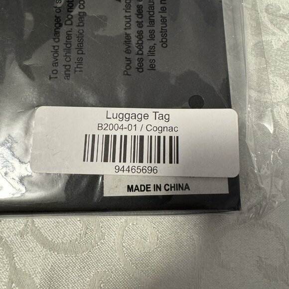 🎁NEW in Package Cognac Color Burano Vegan Leather Luggage Tags🎁 - Picture 3 of 3